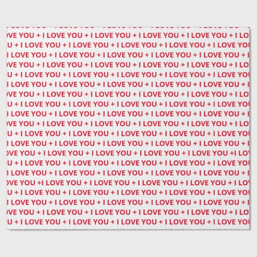 IK HOOP VAN JULLIE Red Text Cadeaupapier (Vlak)