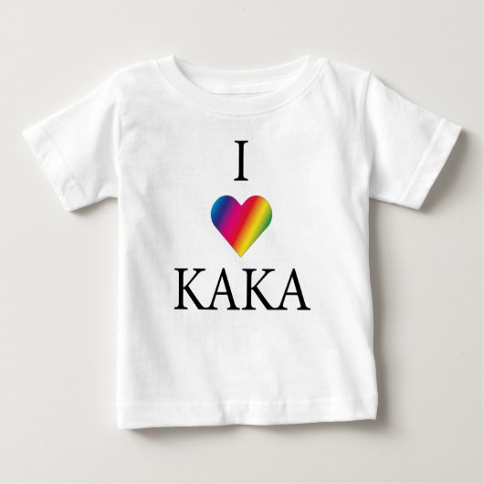 IK HOOP VAN KAKA RAINBOW HEART Baby T-Shirt (Voorkant)