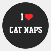 IK HOOP VAN KAT NAPS RONDE STICKER (Voorkant)