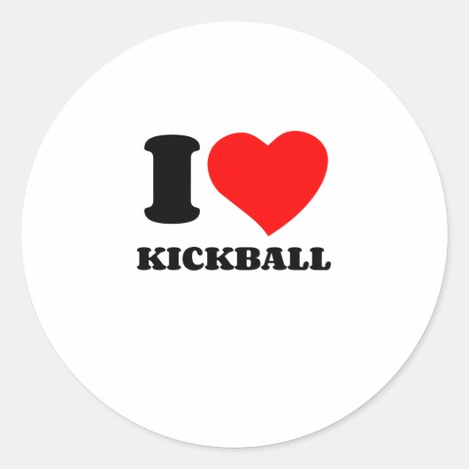IK HOOP VAN KICKBALL RONDE STICKER (Voorkant)