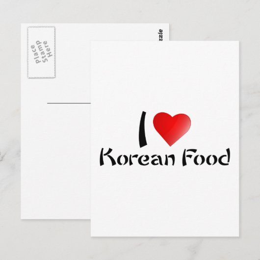 IK HOOP VAN KOREAN VOEDSEL BRIEFKAART (Voorkant / Achterkant)
