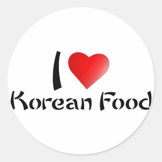 IK HOOP VAN KOREAN VOEDSEL RONDE STICKER (Voorkant)
