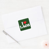 IK HOOP VAN LAOS VIERKANTE STICKER (Envelop)