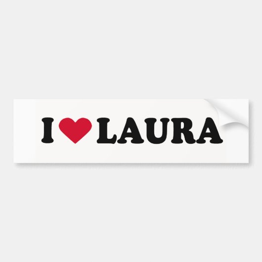 IK HOOP VAN LAURA BUMPERSTICKER (Voorkant)