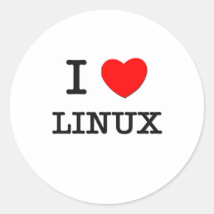 IK HOOP VAN LINUX RONDE STICKER