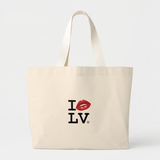 IK HOOP VAN LV KISS GROTE TOTE BAG (Voorkant)