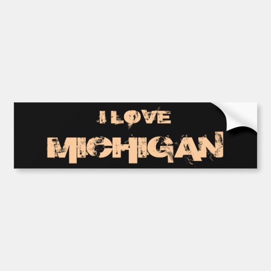 IK HOOP VAN MICHIGAN BUMPERSTICKER (Voorkant)