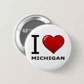 IK HOOP VAN MICHIGAN RONDE BUTTON 5,7 CM (Voorkant /achterkant)