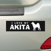 IK HOOP VAN MIJN AKITA BUMPERSTICKER (Op auto)