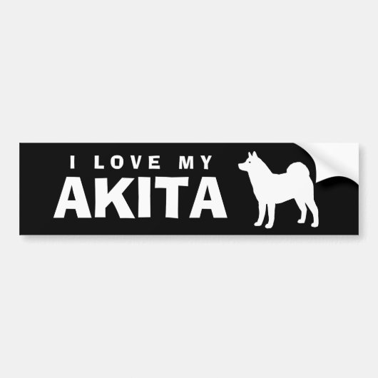IK HOOP VAN MIJN AKITA BUMPERSTICKER (Voorkant)