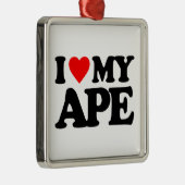 IK HOOP VAN MIJN APE METALEN ORNAMENT (Rechts)