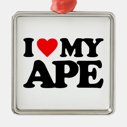 IK HOOP VAN MIJN APE METALEN ORNAMENT (Voorkant)