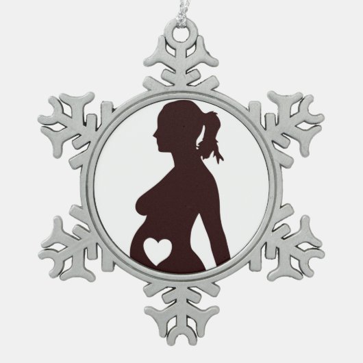 IK HOOP VAN MIJN BABY TIN SNEEUWVLOK ORNAMENT (Voorkant)