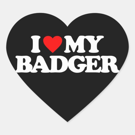 IK HOOP VAN MIJN BADGER HART STICKER (Voorkant)