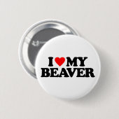 IK HOOP VAN MIJN BEAVER RONDE BUTTON 5,7 CM (Voorkant /achterkant)