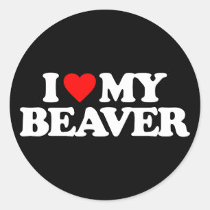 IK HOOP VAN MIJN BEAVER RONDE STICKER