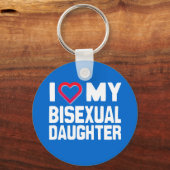 IK HOOP VAN MIJN BISEXUELE DOCHTER - -.png Sleutelhanger (Voorkant)