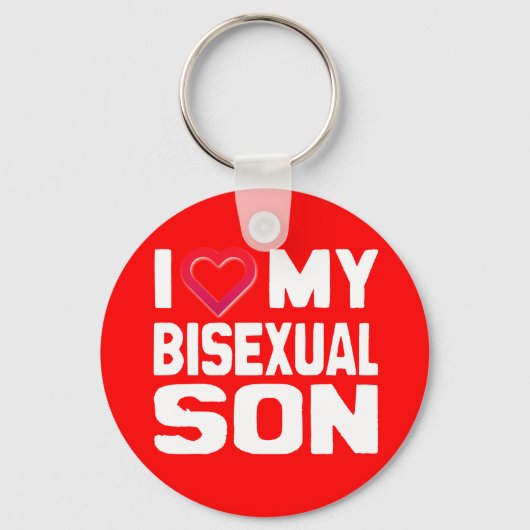 IK HOOP VAN MIJN BISEXUELE SON -.png Sleutelhanger (Voorkant)