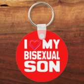 IK HOOP VAN MIJN BISEXUELE SON -.png Sleutelhanger (Voorkant)