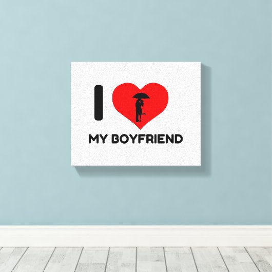 IK HOOP VAN MIJN BOYFRIEND CANVAS AFDRUK (Insitu (Houten vloer))