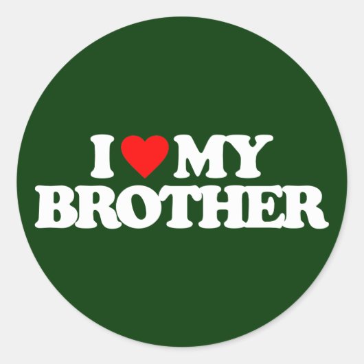 IK HOOP VAN MIJN BROER RONDE STICKER (Voorkant)