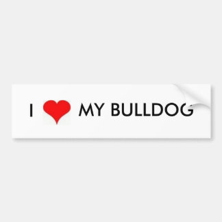 IK HOOP VAN MIJN BULLDOG BUMPERSTICKER