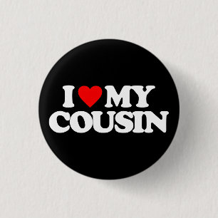 IK HOOP VAN MIJN COUSIN RONDE BUTTON 3,2 CM