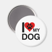 IK HOOP VAN MIJN DOG PAW PRINT MAGNEET (Voorkant / Achterkant)