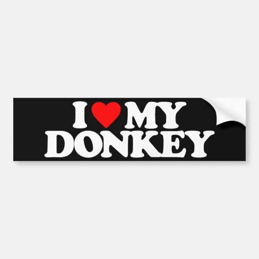 IK HOOP VAN MIJN DONKEY BUMPERSTICKER (Voorkant)