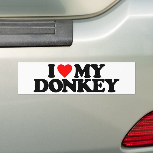 IK HOOP VAN MIJN DONKEY BUMPERSTICKER (Op auto)