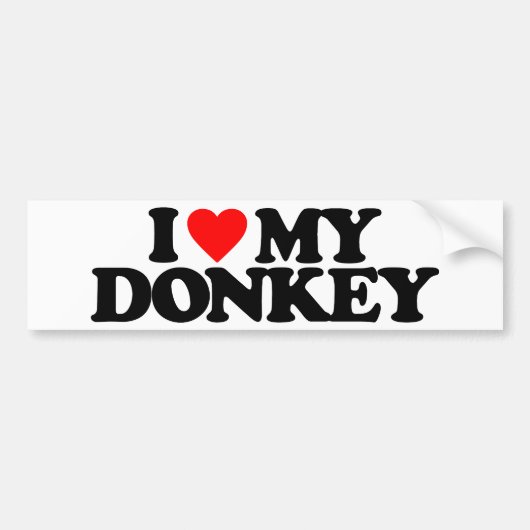 IK HOOP VAN MIJN DONKEY BUMPERSTICKER (Voorkant)