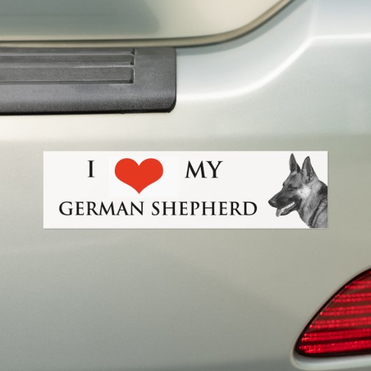 IK HOOP VAN MIJN DUITSE SCHEPHERD BUMPERSTICKER (Op auto)