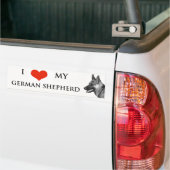 IK HOOP VAN MIJN DUITSE SCHEPHERD BUMPERSTICKER (Op Truck)