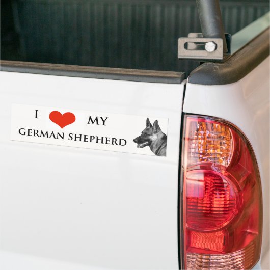 IK HOOP VAN MIJN DUITSE SCHEPHERD BUMPERSTICKER (Op Truck)