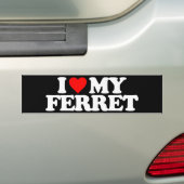 IK HOOP VAN MIJN FERRET BUMPERSTICKER (Op auto)