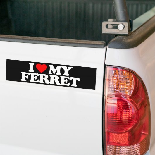 IK HOOP VAN MIJN FERRET BUMPERSTICKER (Op Truck)