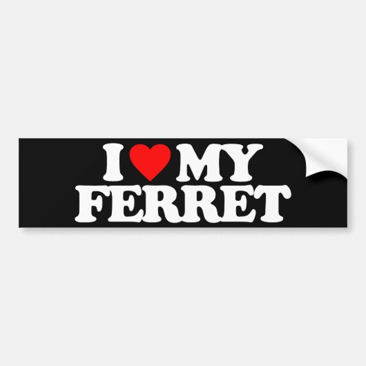 IK HOOP VAN MIJN FERRET BUMPERSTICKER (Voorkant)