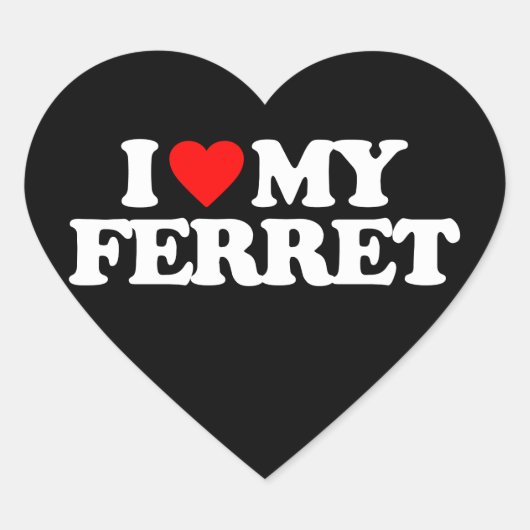 IK HOOP VAN MIJN FERRET HART STICKER (Voorkant)