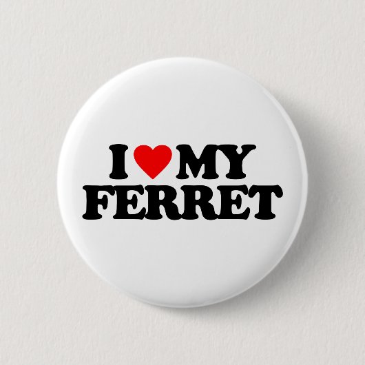 IK HOOP VAN MIJN FERRET RONDE BUTTON 5,7 CM (Voorkant)