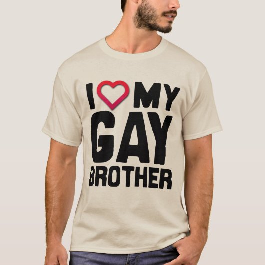 IK HOOP VAN MIJN GAY BROTHER — T-SHIRT (Voorkant)
