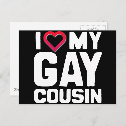 IK HOOP VAN MIJN GAY COUSIN -.png Briefkaart (Voorkant / Achterkant)
