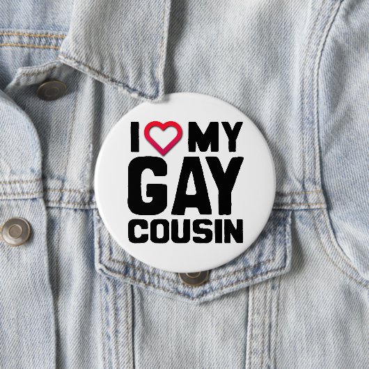 IK HOOP VAN MIJN GAY COUSIN -.png Ronde Button 4,0 Cm (In situ)