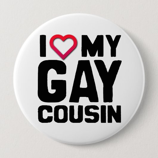 IK HOOP VAN MIJN GAY COUSIN -.png Ronde Button 4,0 Cm (Voorkant)