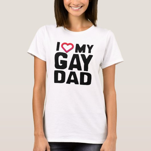 IK HOOP VAN MIJN GAY DAD T-SHIRT (Voorkant)