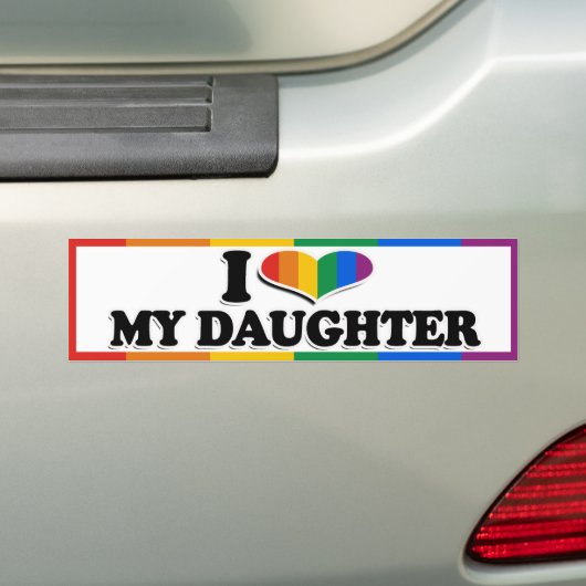 IK HOOP VAN MIJN GAY DAUGHTER —.png Bumpersticker (Op auto)