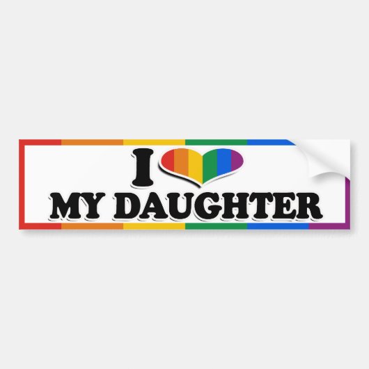 IK HOOP VAN MIJN GAY DAUGHTER —.png Bumpersticker (Voorkant)