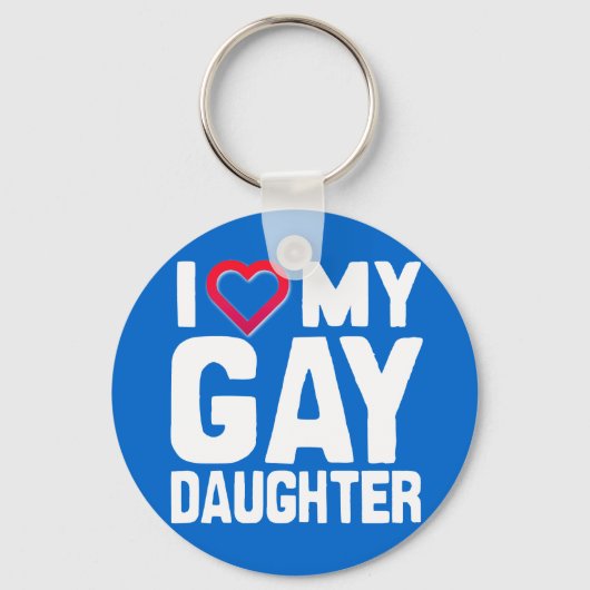 IK HOOP VAN MIJN GAY DAUGHTER - -.png Sleutelhanger (Voorkant)