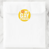 IK HOOP VAN MIJN GAY FRIEND -.png Ronde Sticker (Tas)