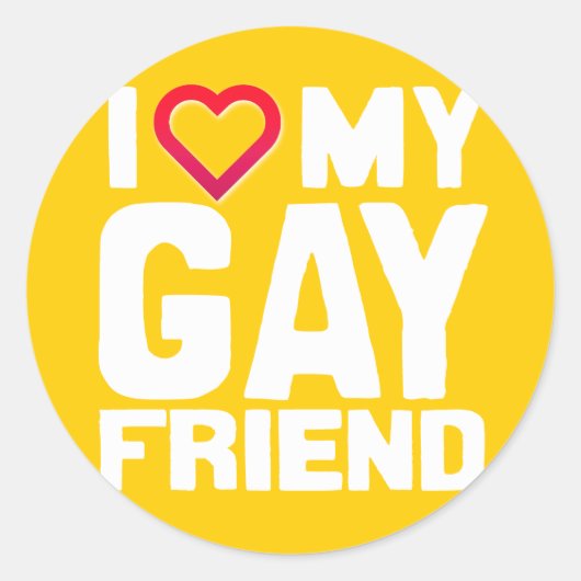 IK HOOP VAN MIJN GAY FRIEND -.png Ronde Sticker (Voorkant)
