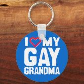 IK HOOP VAN MIJN GAY GRANDMA -.png Sleutelhanger (Voorkant)
